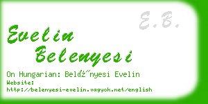 evelin belenyesi business card